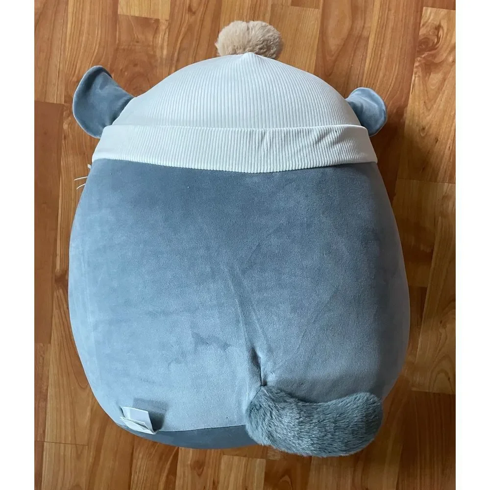Squishmallows 18 Inch Camilo The Grey Chinchilla With Beanie‎  Christmas 2024